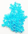 100 5mm Transparent Aqua AB Cube Beads